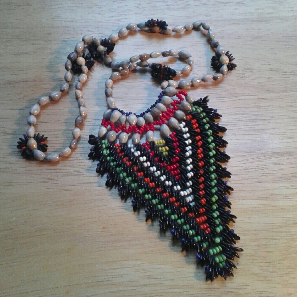 Vintage Multicolor Beaded Necklace